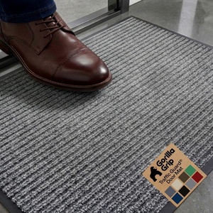 image:imageGORILLA GRIP Traffic Guard Indoor Outdoor Heavy Duty Door Mat 29x17 BlackGrey