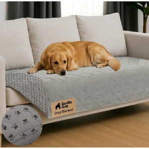 image:imageGORILLA GRIP Waterproof Dog Blanket Couch Cover for Dogs 30x70 CharcoalLight Gray