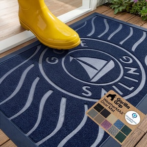 image:imageGORILLA GRIP WeatherMAX Door Mat Indoor Outdoor Use 29x17 Gray DiamondBlue Gone Sailing