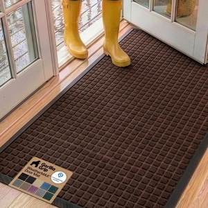 image:imageGORILLA GRIP WeatherMAX Door Mat Indoor Outdoor Use 29x17 Gray DiamondChocolate Squares