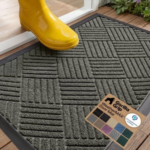 image:imageGORILLA GRIP WeatherMAX Door Mat Indoor Outdoor Use 29x17 Gray DiamondGray Diamond