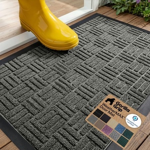 image:imageGORILLA GRIP WeatherMAX Door Mat Indoor Outdoor Use 29x17 Gray DiamondGray Maze