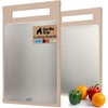 image:imageGORILLA GRIP 304 Stainless Steel and Plastic Cutting Board 16x11 BlackBeige