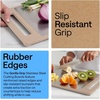 image:imageGORILLA GRIP 304 Stainless Steel and Plastic Cutting Board 16x11 BlackBeige