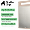 image:imageGORILLA GRIP 304 Stainless Steel and Plastic Cutting Board 16x11 BlackBeige