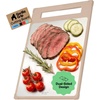 image:imageGORILLA GRIP 304 Stainless Steel and Plastic Cutting Board 16x11 BlackBeige