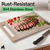 image:imageGORILLA GRIP 304 Stainless Steel and Plastic Cutting Board 16x11 BlackBeige