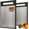 image:imageGORILLA GRIP 304 Stainless Steel and Plastic Cutting Board 16x11 BlackBlack