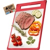 image:imageGORILLA GRIP 304 Stainless Steel and Plastic Cutting Board 16x11 BlackRed