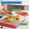 image:imageGORILLA GRIP 304 Stainless Steel and Plastic Cutting Board 16x11 BlackRed