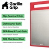 image:imageGORILLA GRIP 304 Stainless Steel and Plastic Cutting Board 16x11 BlackRed