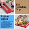 image:imageGORILLA GRIP 304 Stainless Steel and Plastic Cutting Board 16x11 BlackRed