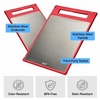 image:imageGORILLA GRIP 304 Stainless Steel and Plastic Cutting Board 16x11 BlackRed