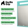 image:imageGORILLA GRIP 304 Stainless Steel and Plastic Cutting Board 16x11 BlackTurquoise