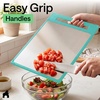 image:imageGORILLA GRIP 304 Stainless Steel and Plastic Cutting Board 16x11 BlackTurquoise