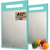 image:imageGORILLA GRIP 304 Stainless Steel and Plastic Cutting Board 16x11 BlackTurquoise