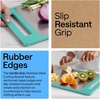 image:imageGORILLA GRIP 304 Stainless Steel and Plastic Cutting Board 16x11 BlackTurquoise