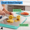 image:imageGORILLA GRIP 304 Stainless Steel and Plastic Cutting Board 16x11 BlackTurquoise
