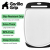 image:imageGORILLA GRIP BPAFree Reversible Kitchen Cutting Board Set of 3 BlackBlackWhite