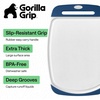image:imageGORILLA GRIP BPAFree Reversible Kitchen Cutting Board Set of 3 BlackBlueWhite