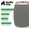 image:imageGORILLA GRIP BPAFree Reversible Kitchen Cutting Board Set of 3 BlackGrayAlmond
