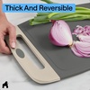 image:imageGORILLA GRIP BPAFree Reversible Kitchen Cutting Board Set of 3 BlackGrayAlmond