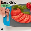 image:imageGORILLA GRIP BPAFree Reversible Kitchen Cutting Board Set of 3 BlackGrayAqua