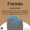 image:imageGORILLA GRIP BPAFree Reversible Kitchen Cutting Board Set of 3 BlackGrayAqua
