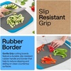 image:imageGORILLA GRIP BPAFree Reversible Kitchen Cutting Board Set of 3 BlackGrayAqua