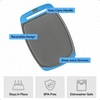 image:imageGORILLA GRIP BPAFree Reversible Kitchen Cutting Board Set of 3 BlackGrayAqua