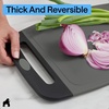 image:imageGORILLA GRIP BPAFree Reversible Kitchen Cutting Board Set of 3 BlackGrayBlack