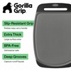 image:imageGORILLA GRIP BPAFree Reversible Kitchen Cutting Board Set of 3 BlackGrayBlack