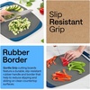 image:imageGORILLA GRIP BPAFree Reversible Kitchen Cutting Board Set of 3 BlackGrayBlue