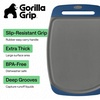 image:imageGORILLA GRIP BPAFree Reversible Kitchen Cutting Board Set of 3 BlackGrayBlue