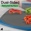image:imageGORILLA GRIP BPAFree Reversible Kitchen Cutting Board Set of 3 BlackGrayBlue