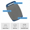 image:imageGORILLA GRIP BPAFree Reversible Kitchen Cutting Board Set of 3 BlackGrayBlue