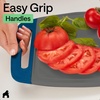 image:imageGORILLA GRIP BPAFree Reversible Kitchen Cutting Board Set of 3 BlackGrayBlue
