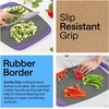 image:imageGORILLA GRIP BPAFree Reversible Kitchen Cutting Board Set of 3 BlackGrayPurple