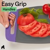 image:imageGORILLA GRIP BPAFree Reversible Kitchen Cutting Board Set of 3 BlackGrayPurple