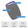 image:imageGORILLA GRIP BPAFree Reversible Kitchen Cutting Board Set of 3 BlackGrayPurple