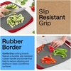 image:imageGORILLA GRIP BPAFree Reversible Kitchen Cutting Board Set of 3 BlackGrayRed