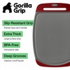 image:imageGORILLA GRIP BPAFree Reversible Kitchen Cutting Board Set of 3 BlackGrayRed