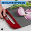 image:imageGORILLA GRIP BPAFree Reversible Kitchen Cutting Board Set of 3 BlackGrayRed