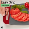 image:imageGORILLA GRIP BPAFree Reversible Kitchen Cutting Board Set of 3 BlackGrayRed