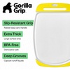 image:imageGORILLA GRIP BPAFree Reversible Kitchen Cutting Board Set of 3 BlackLemonWhite