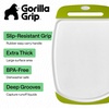 image:imageGORILLA GRIP BPAFree Reversible Kitchen Cutting Board Set of 3 BlackLimeWhite