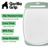image:imageGORILLA GRIP BPAFree Reversible Kitchen Cutting Board Set of 3 BlackMintWhite
