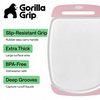 image:imageGORILLA GRIP BPAFree Reversible Kitchen Cutting Board Set of 3 BlackPinkWhite
