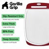 image:imageGORILLA GRIP BPAFree Reversible Kitchen Cutting Board Set of 3 BlackRedWhite