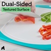 image:imageGORILLA GRIP BPAFree Reversible Kitchen Cutting Board Set of 3 BlackTurquoiseWhite